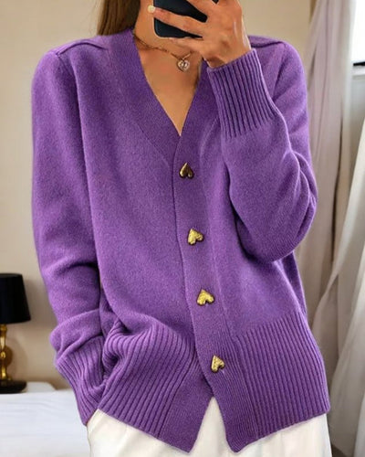 Elina™| Cardigan élégant avec boutons en forme de cœur